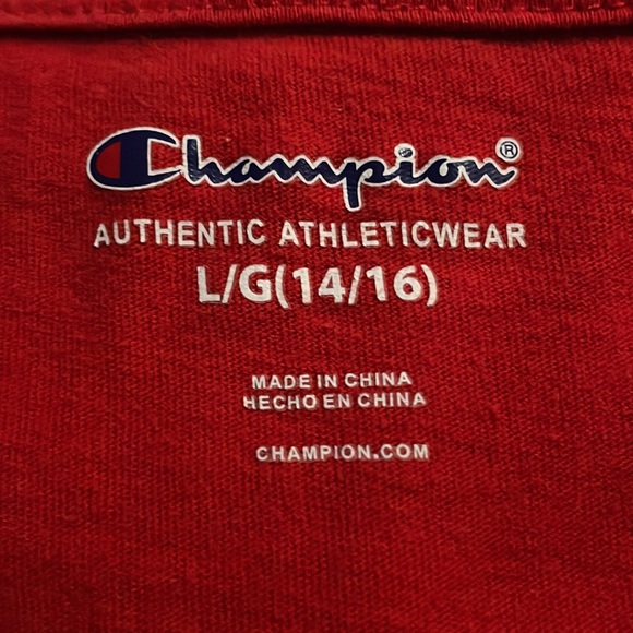 Red champion kids tee. #1405292 - Picture 3 of 3